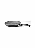 BALLARINI Bologna Granitium Pfanne mit Antihaftbeschichtung, Induktionsgeeignet, Mit Temperaturkontrolle, 28 cm, Aluminium, Schwarz