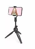 digipower Stativ & Videogriff für Smartphones und Handys, höhenverstellbares Dreibeinstativ, Video Grip, kompatibel mit Smartphones, für TikTok, YouTube, schwarz DP-TPLE