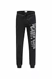 Camp David Herren Jogginghose mit Seitentapes und Logo Prints Black, XL
