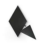 Nanoleaf Shapes Ultra Black Triangle Erweiterungspack, 3 zusätzliche Dreieckigen LED Panels - Smarte Modulare RGBW WLAN 16 Mio. Farben Wandleuchte Innen, Musik Sync, Funktioniert mit Alexa