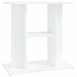 vidaXL Aquariumständer, Weiß, 60x30x60 cm, Holzwerkstoff, Fischbeckenständer mit Stauraum, 3-stufiges Regal, Für Innenbereich, Vielseitig