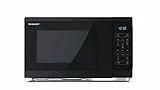 SHARP YC-MS252AE-B Mikrowelle (Mikrowelle: 900W, 11 Leistungsstufen, Auftaufunktion, Abmessungen 47,2 x 28 x 34,5 cm), schwarz