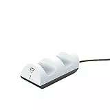 Trust Gaming GXT 254 PS5 Controller Ladegerät, Zweifach-Ladedock, Ladeständer für PlayStation 5 DualSense, USB-Betrieb, Ladestation Dock mit LED-Anzeige - Weiß