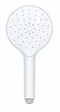 WENKO Duschkopf, Nie Wieder Kalk, Automatic Cleaning, Duschbrause, Antikalk mit automatischer Reinigungsfunktion, Brausekopf Rund, Weiß, Durchmesser: 12 cm