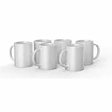 Cricut Blank Mugs | Weiß | 425 ml | 6 x Sublimationsbecher mit Tinte | für die Verwendung von Tassenpresse mit auffüllbarer Tinte, 2008944