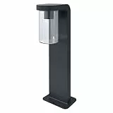 LEDVANCE LED Stehleuchte und Wegeleuchte für 1x E27 Leuchtmittel, Design Leuchte in moderner Optik, 50cm Höhe, aus Aluminium und klarem Glas, ENDURA CLASSIC CASCADE 50CM Post E27 CLR