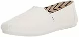 TOMS Damen Alpargata aus recycelter Baumwolle Flache Slipper, Weiß, 39 EU