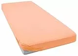 Spannbettlaken, Spannbetttücher 100% Baumwolle Bettlaken Jersey in vielen Größen und Farben, Steghöhe bis zu 30 cm. (Lachs, 180x200x30)