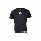 New York Yankees T-Shirt Herren NY MLB New Era Fanartikel Oversized 100% Baumwolle + Fanergy Traubenzucker (DE/NL/SE/PL, Alphanumerisch, L, Regular, Regular, Navy V2)
