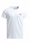 Camp David Herren T-Shirt Rundhals aus Baumwoll-Pikee Opticwhite, L