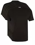 Ultrasport Herren Sport Freizeit T-Shirt mit Rundhalsausschnitt 5er Set, Schwarz, XL