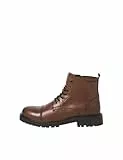 JACK & JONES Herren JFWTREMOR Leather Boot SN Schnürstiefelette, Cognac, 45 EU