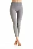 Gi&Gi Damen Sportleggings, Nahtlos, Gerippte Textur, Yoga, Fitness, schmutzabweisend, geruchshemmend, atmungsaktiv, leicht, antistatisch. (DE/NL/SE/PL, Alphanumerisch, S, Regular, Regular, GRAU)