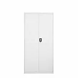 Panana 4-TÜR Metall Büro Aktenschrank Hoher Speicher Schrank Dokument Fächer Abschließbare Doppeltüren Einstellbare Regale (Weiß, 5-Schicht)