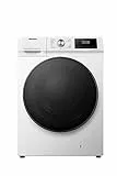 Hisense WFQA8014EVJM Waschmaschine mit Dampffunktion/ 8 kg/AquaStop/ 1400 U/min /15 Programme/Inverter PowerDrive Motor/Edelstahltrommel/Kindersicherung/Trommelreinigung/Weiß