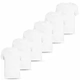 LOREZA ® 6er Pack Kinder Unisex Unterhemd Kurzarm Shirt Jungen Mädchen (152-158 (12-13 Jahre), Weiss - 6 STÜCK)