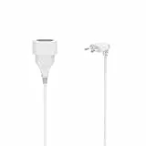 Hama Verlängerungskabel, abgewinkelter Eurostecker, 3m (Verlängerungskabel 3m, 90°, platzsparender Flachstecker, Stromkabel Verlängerung, Knickschutz, robust, für innen) weiß