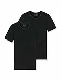 Schiesser Herren 2 Pack Unterhemd Rundhals Mit Arm - 95/5 Organic Unterwäsche, Schwarz_174997, M EU
