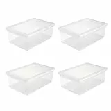 keeeper bea 4x Aufbewahrungsbox mit Air Control System, 39 x 26,5 x 14 cm, 11 l, Transparent