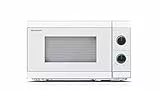 Sharp Mikrowelle YC-MS01E-C 20L, 800W, Manuelle Steuerung, 5 Leistungsstufen, Drehteller, Auftaufunktion, Kristallweiß