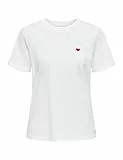 JDY Damen Jdypisa Life S/S Print Top JRS Noos, Cloud Dancer, M EU