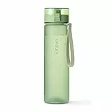 VINSUN Trinkflasche 1L hell grün - auslaufsicher, Kohlensäure geeignet, BPA frei, Tritan, Einhandbedienung - Leichte Wasser Flasche für Sport, Schule, Uni, Fahrrad