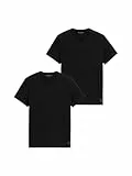 TOM TAILOR Herren Crewneck T-Shirt im Doppelpack, 29999 - Black, M