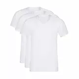 Dim Ecodim T-Shirt Set mit kurzen Ärmeln und V-Ausschnitt: Qualität, Komfort und Stil für Männer x3 Weiß M