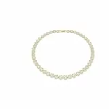 Swarovski Una Angelic Tennis Halskette, Rundschliff, Weiß, Goldlegierungsschicht