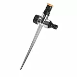 Xkzhrr Rasensprenger,Kreisbogen-Regner,Garten Sprühregner,Kreisregner mit stufenlos einstellbarem Bewässerungs-Bereich 0 bis 360 Grad,Stabiler Metall-Dorn,Geeignet für Rasen, Gärten und Außenbereiche