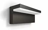 Philips Bustan LED Outdoor Wandleuchte (9 W), wetterfeste Außenleuchte mit warmweißer, dimmbarer LED Beleuchtung, anthrazit