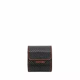 FrIEDrICH/23 Friedrich23 Uhrenetui - Uhrenbox Corbon in schwarz – Platz für 1 Uhr – Druckknopf und Uhrenkissen – Carbon-Optik