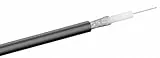 Goobay 50093 RG58 Koaxialkabel / Antennenkabel Meterware / 2fach geschirmt / 50 Ohm SAT-Kabel mit CCS Leiter / 5mm Satellitenkabel / Schwarz / 100m