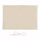 Relaxdays Sonnensegel rechteckig, wasserabweisend, UV-beständig, mit Spannseilen, Terrasse, Balkon, BxT: 2 x 3 m, beige