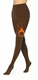 Merry Style Thermo Strumpfhose Damen Winter Gefütterte Strumpfhose Damen Wärme Tights Thermostrumpfhose Strumpfhosen Damen Winter Thermo Leggings Outdoor MS-ATX-442 (Braun, M/L)