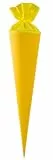 goldbuch 97824 Bastelschultüte, Rohling zum Selbstgestalten mit Filzverschluss, Schultüte 70cm, Zuckertüte zur Einschulung, für Einschüler, Schulkinder & Berufsanfänger, Gelb