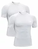 MEETYOO Kompressionsshirt Herren,Funktionsshirt Kurzarm Fitnessshirt Männer Sportshirt Atmungsaktiv Laufshirt für Laufen Jogging Sportshirt Turnhalle