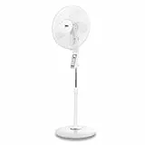 Fakir trend VC 35 S – Höhenverstellbarer leiser Standventilator mit stabilem Sockel & 3 Leistungsstufen I Ventilator mit 90° Oszillation & Timer I Höhenverstellbar von 110-150 cm I Weiß | 60 Watt