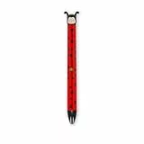 LEGAMI - Zweifarbig, Ladybug Motiv, schwarze und rote Tinte, Click&Clack Stift, Ideal für Schule Büro Zuhause, Zweifarbig, 1 mm Spitzendurchmesser