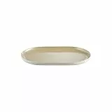 blomus Servierplatte SABLO | Steingut | 30 x 18 cm | Farbe Savannah | handwerklicher Look