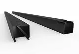 SCOS Smartcosat Kabelkanal schraubbar PVC Kunststoff, Aufputz Wand Montage Kabelleiste, Kabelschacht, Elektro Kanal 25 x 25 x 2000 mm 5 Stück a 2 m B x H x L, Graphit Schwarz