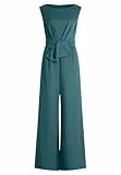 Vera Mont Damen Jumpsuit mit weitem Bein 40, Dark Emerald