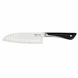 Tefal Jamie Oliver by K26715 Santokumesser 16,5 cm, hohe Schneideleistung, unverwechselbares Design, widerstandsfähige und langlebige Klingen, Edelstahl, schwarz