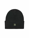 ONLY & SONS Herren Onsisaac Flat Knit Logo Beanie Strickmütze, Schwarz, Einheitsgröße EU
