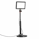 Rollei Lumis Key Light, LED Videolicht inkl. Tischstativ Streaming Licht PC zum Ausleuchten von Video-Streams TikTok YouTube und Konferenzen Video Call Webcam Homeoffice