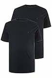 JP 1880 Herren große Größen Übergrößen Menswear L-8XL T-Shirts, Basic, 2er-Pack, Rundhals dunkel Marine 4XL 702637750-4XL