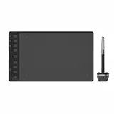 HUION Inspiroy 2 M Grafiktabletts, Tragbares Zeichentablett mit 8192 Stufen batterielosem Digitalstift, 8 Drucktasten + Scroller, für Windows Mac Linux Android ChromeOS (schwarz)
