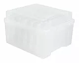 Rayher 39572000 Aufbewahrungsbox mit 6 Innenboxen, transparent, 21 x 18,5 x 14 cm, zum Sortieren und Ordnen