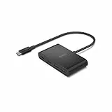 Belkin Connect USB-C auf 4-Port USB-C Hub, Multiport-Adapter Dongle, 4 3.2 der 2. Gen, 100 W PD, Datentransfer mit 10 Gbit/s für MacBook, iPad, Chromebook, Window-Laptop, Schwarz
