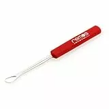 REMOS Ohrreiniger zum Ohrenschmalz einfach und sicher entfernen - rostfreier langlebiger Edelstahl 7 cm (Rot)